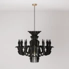 Suspension lamp with classic SHHANDELIER shade made of sound-absorbing material