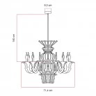 Suspension lamp with classic SHHANDELIER shade made of sound-absorbing material