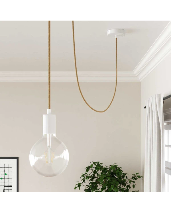 Round Electric Cable covered by Jute fabric RN06