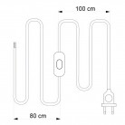Wiring for lamp with neutral jute cable 1.80 m