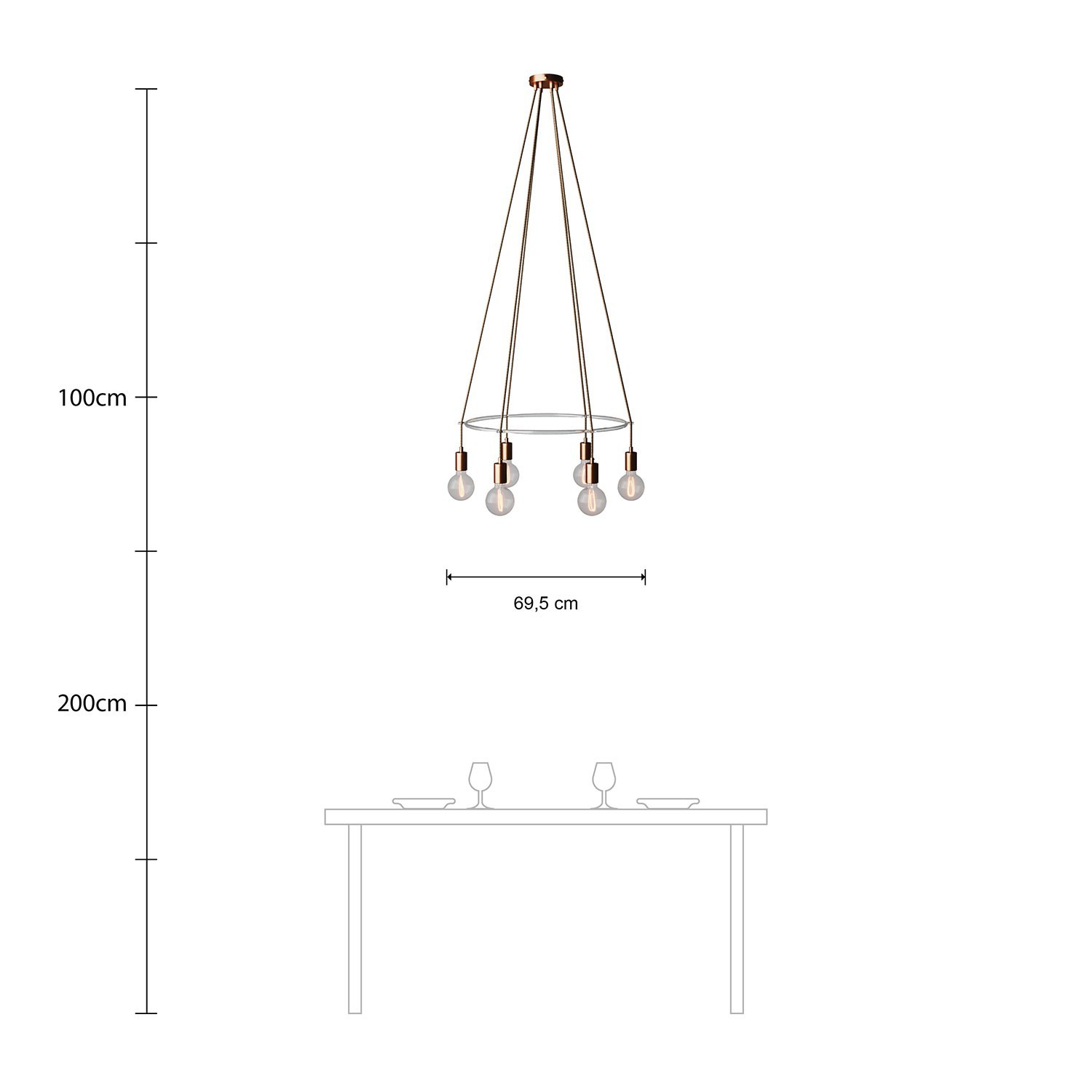 6-fall Cage Globe Lamp