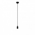 Colourful silicone suspension lamp with fabric cable
