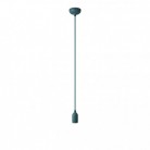 Colourful silicone suspension lamp with fabric cable