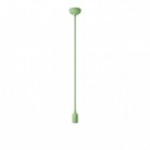 Colourful silicone suspension lamp with fabric cable