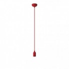 Colourful silicone suspension lamp with fabric cable