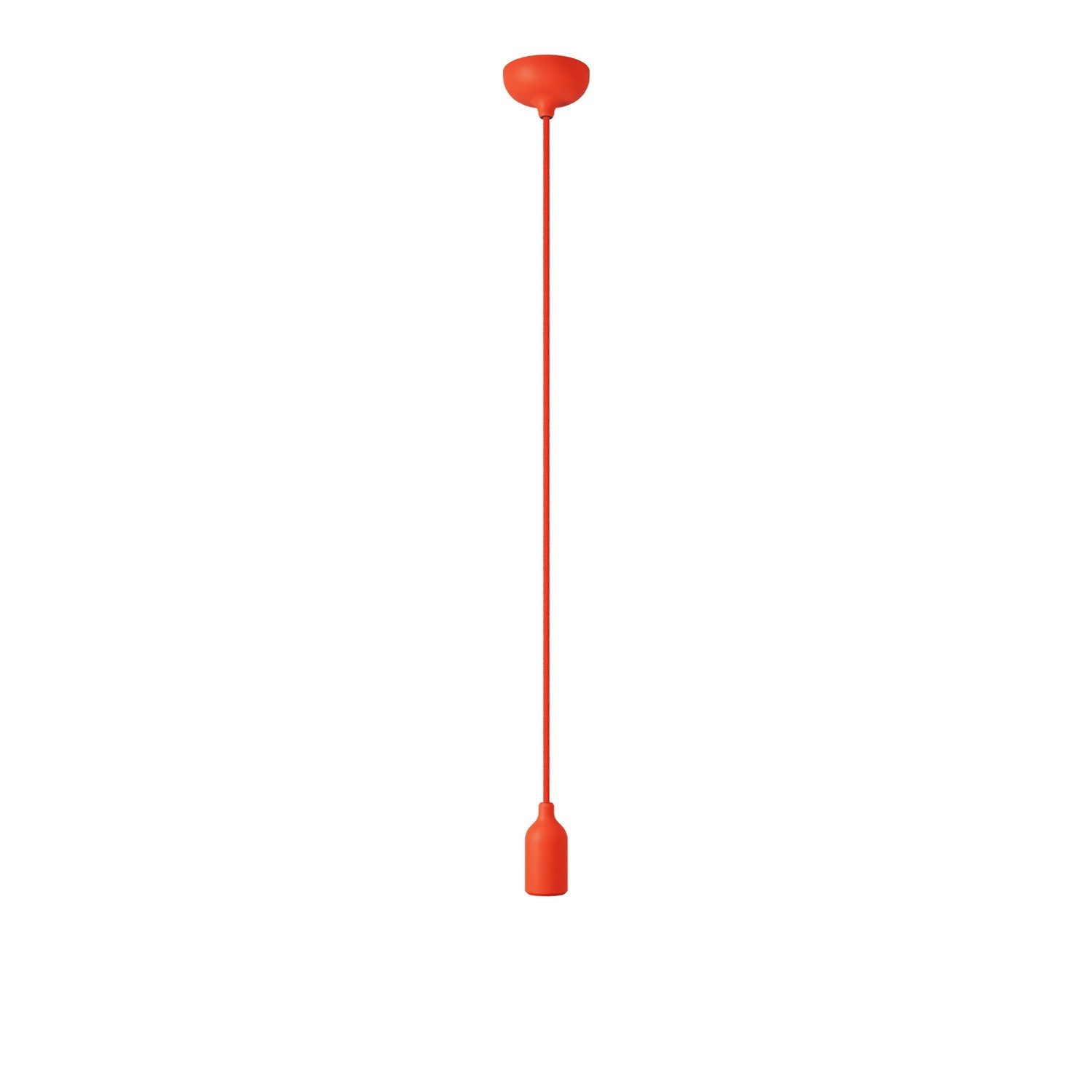 Colourful silicone suspension lamp with fabric cable