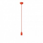 Colourful silicone suspension lamp with fabric cable