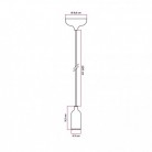Colourful silicone suspension lamp with fabric cable