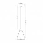 Pendant lamp with wooden conical lampshade