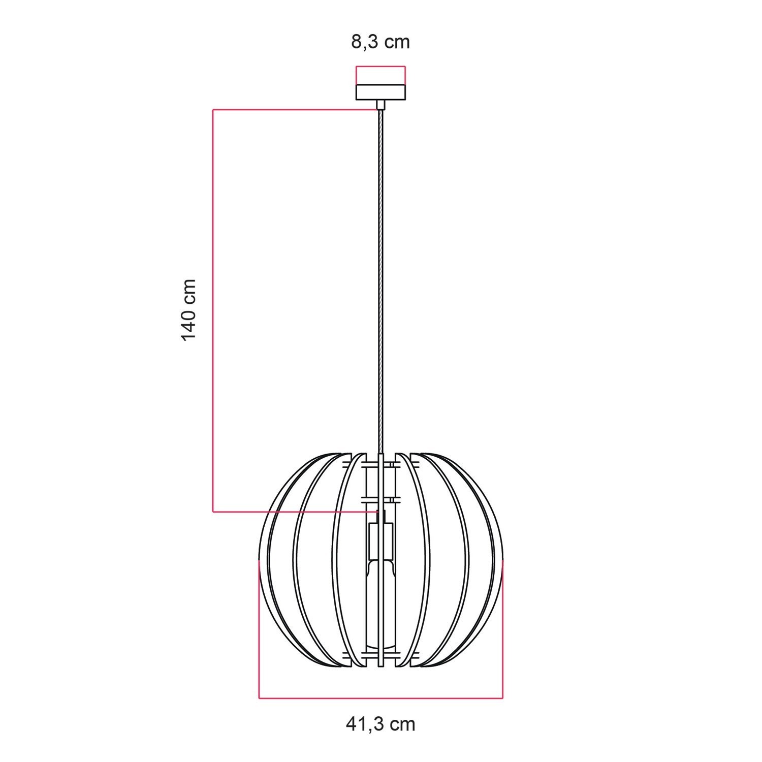 LAMPSHHADE - Pendant lamp with elliptical shade