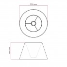 Impero M lampshade with socket E27 for table or wall lamp - Made in Italy