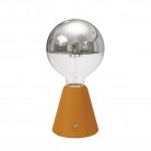 Portable and rechargeable Cabless01 LED lamp with Silver Half Sphere Globe light bulb