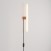 Lamp with plug, metal finish and linear LED S14d bulb
