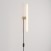 Lamp with plug, metal finish and linear LED S14d bulb