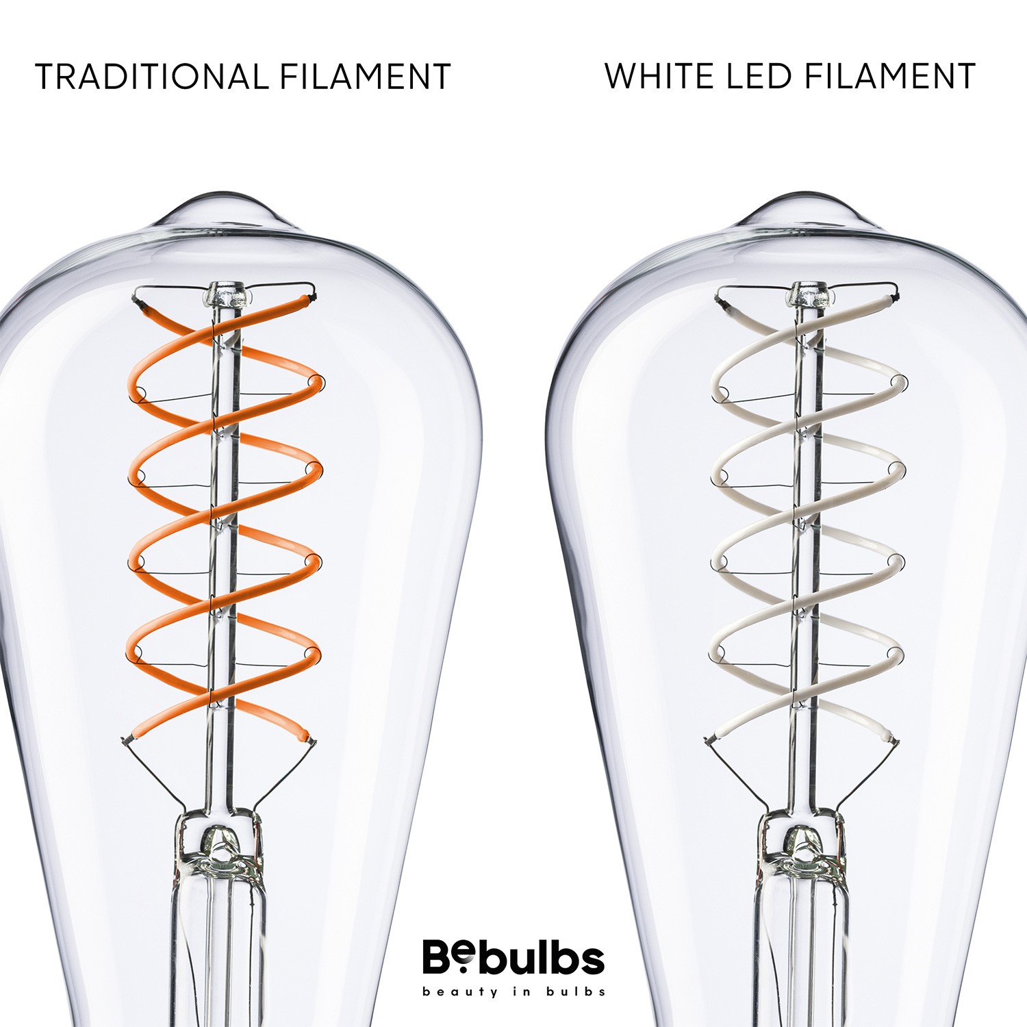 LED Edison White Filament Bulb ST64 5.9W 500Lm E27 2700K Dimmable - W02