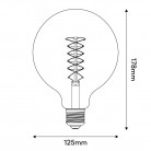 LED Filament Bulb White Globe G125 5.9W 500Lm E27 2700K Dimmable - W04