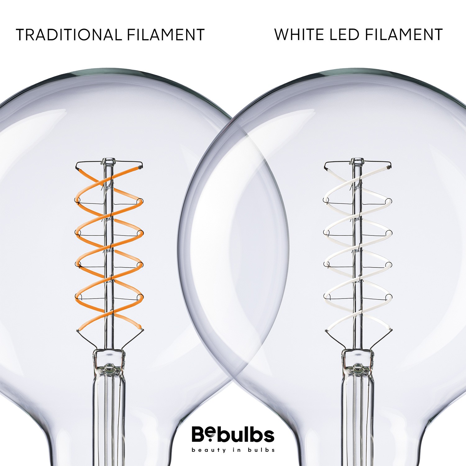LED Filament Bulb White Globe G125 5.9W 500Lm E27 2700K Dimmable - W04