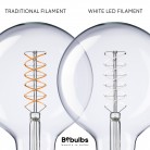 LED Filament Bulb White Globe G125 5.9W 500Lm E27 2700K Dimmable - W04