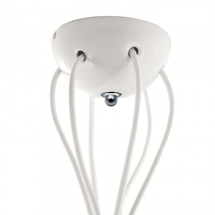 Ceramic 7-hole ceiling rose kit - White