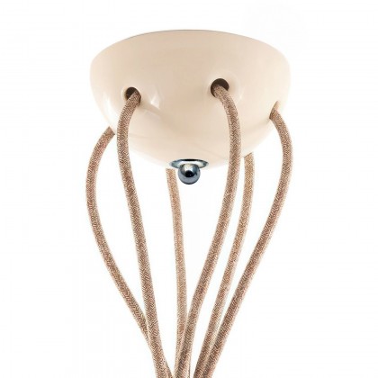 Ceramic 7-hole ceiling rose kit - Ivory