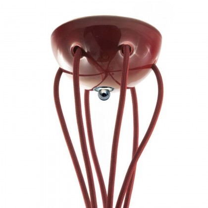 Ceramic 7-hole ceiling rose kit - Burgundy