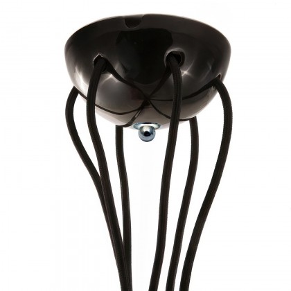 Ceramic 7-hole ceiling rose kit - Black