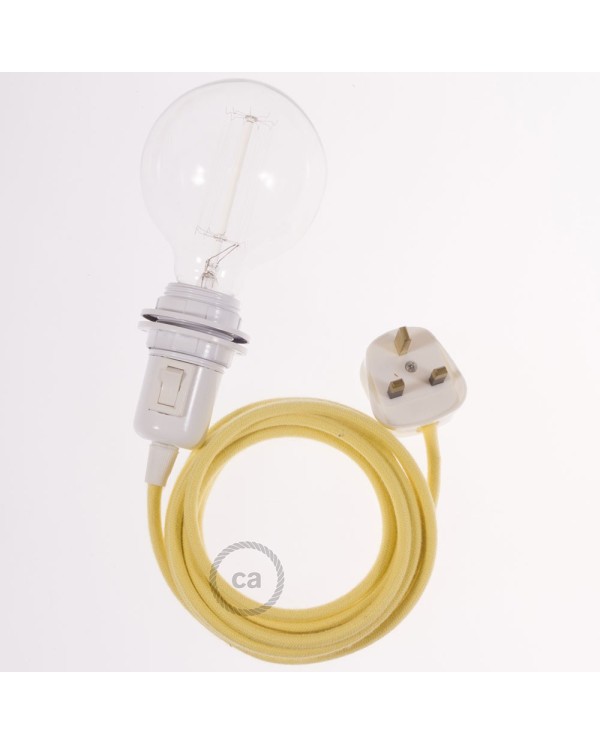 Create your RC10 Pale Yellow Cotton Snake for lampshade and bring the light wherever you want.