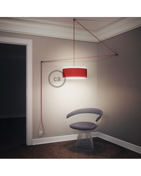 Create your RD64 Lozenge Anthracite Snake for lampshade and bring the light wherever you want.