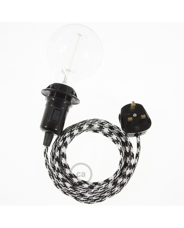 Create your RP04 Bicolored Black Snake for lampshade and bring the light wherever you want.