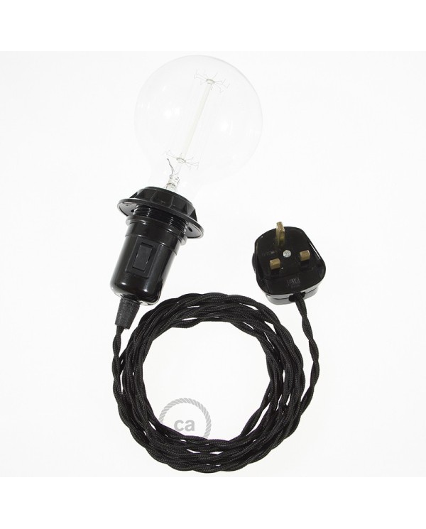 Create your TM04 Black Rayon Snake for lampshade and bring the light wherever you want.
