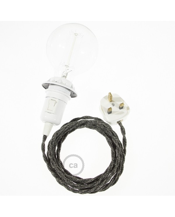 Create your TN03 Anthracite Natural Linen Snake for lampshade and bring the light wherever you want.