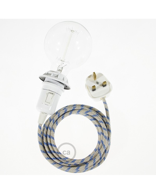Create your RD55 Stripes Steward Blue Snake for lampshade and bring the light wherever you want.