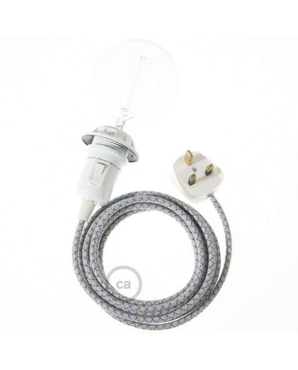 Create your RD65 Lozenge Steward Blue Snake for lampshade and bring the light wherever you want.