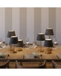 Alzaluce with Impero lampshade, metal table lamp with english plug, cable and switch