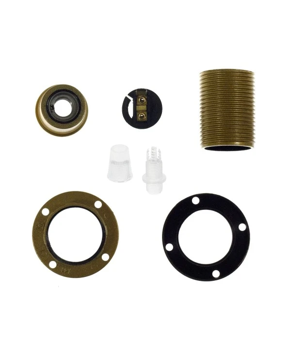 Double ferrule bakelite E14 lamp holder kit for lampshade