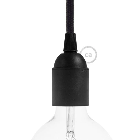 Thermoplastic E27 lamp holder kit - Black