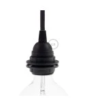 Double ferrule thermoplastic E27 lamp holder kit for lampshade