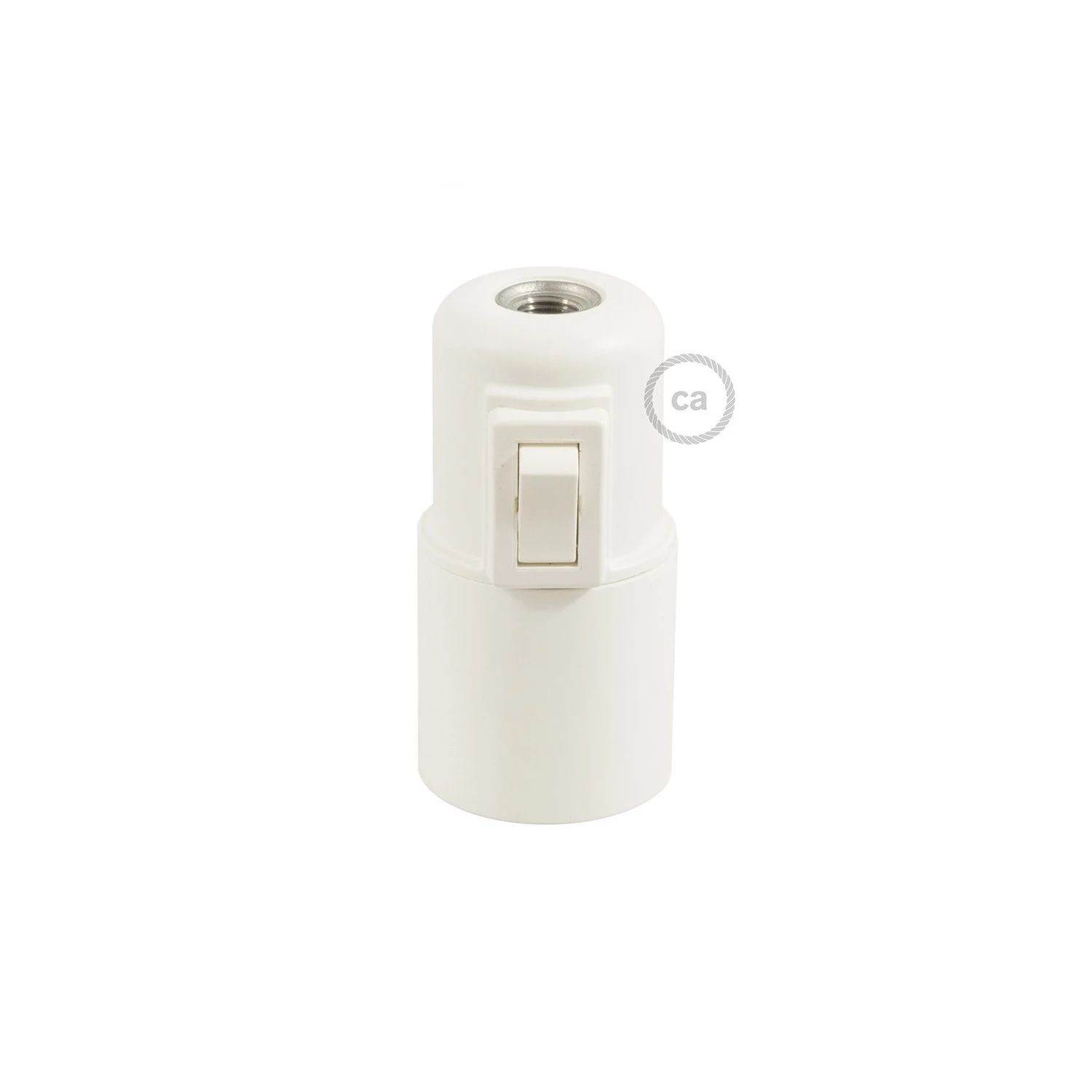 Thermoplastic E27 lamp holder kit with switch