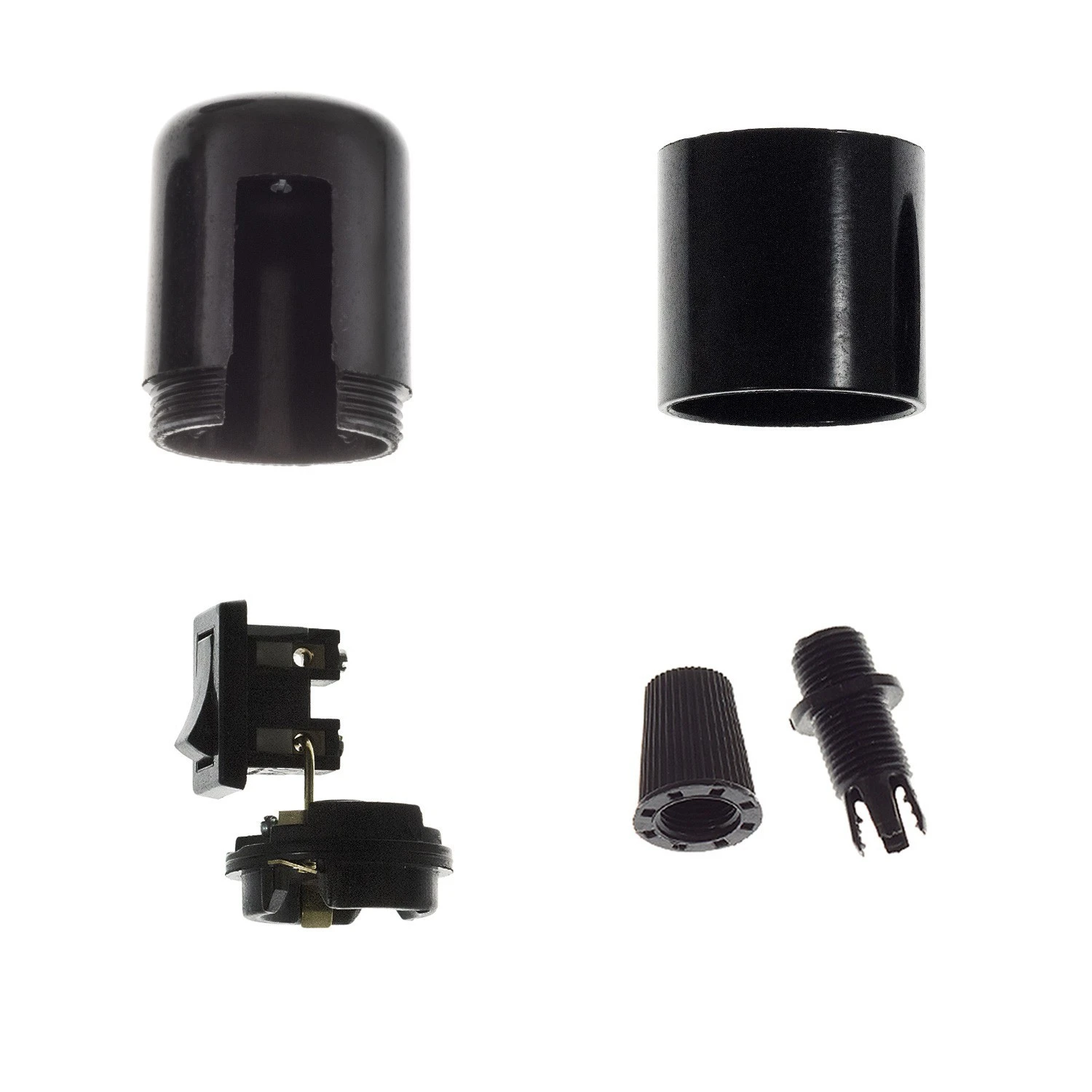 Bakelite E27 lamp holder kit with switch