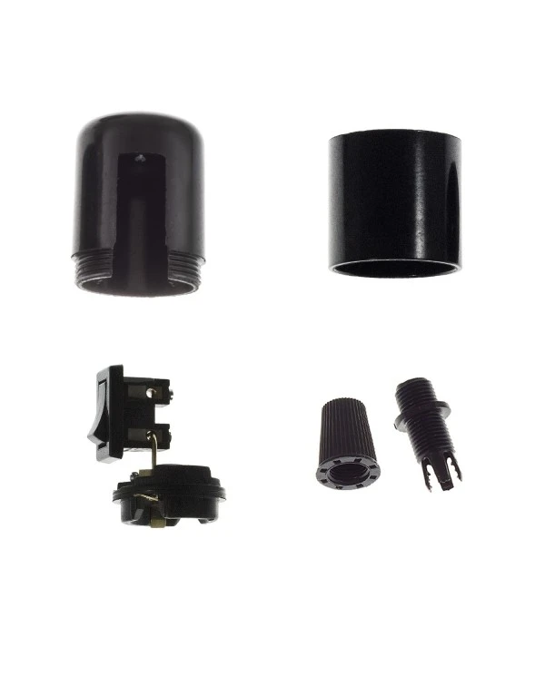 Bakelite E27 lamp holder kit with switch