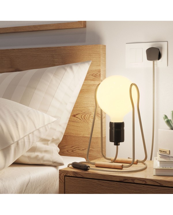 Taché Elegant, table lamp complete with a fabric cable, switch and UK plug