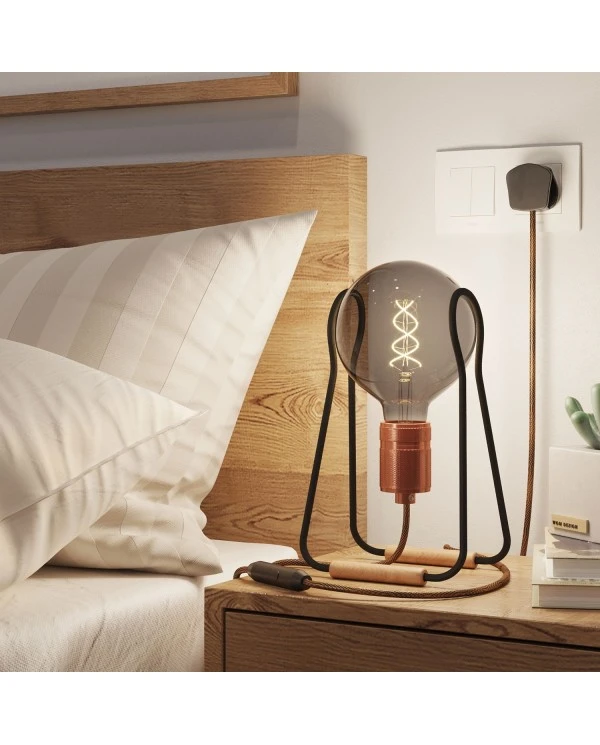 Taché Elegant, table lamp complete with a fabric cable, switch and UK plug