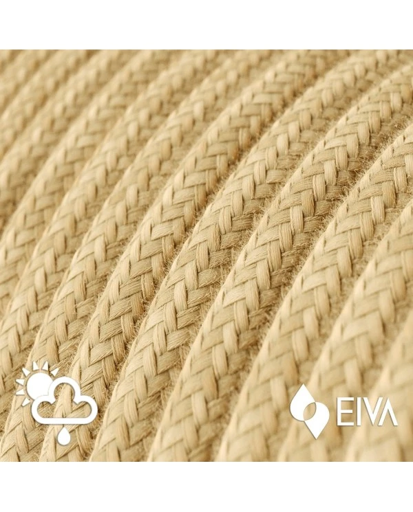 Eiva Snake Pastel, portable outdoor lamp, 5 m textile cable, UK plug and IP65 waterproof lamp holder