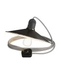 Eiva Snake with Swing shade, portable outdoor lamp, 5 m textile cable, UK plug and IP65 waterproof lamp holder
