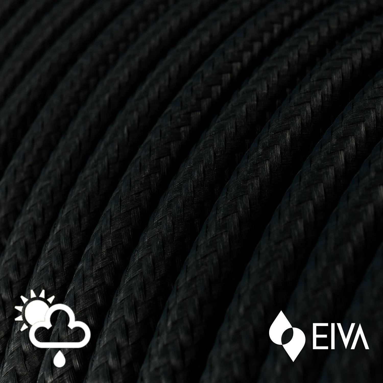 Eiva Snake, portable outdoor lamp, 5 m textile cable, UK plug and IP65 waterproof lamp holder