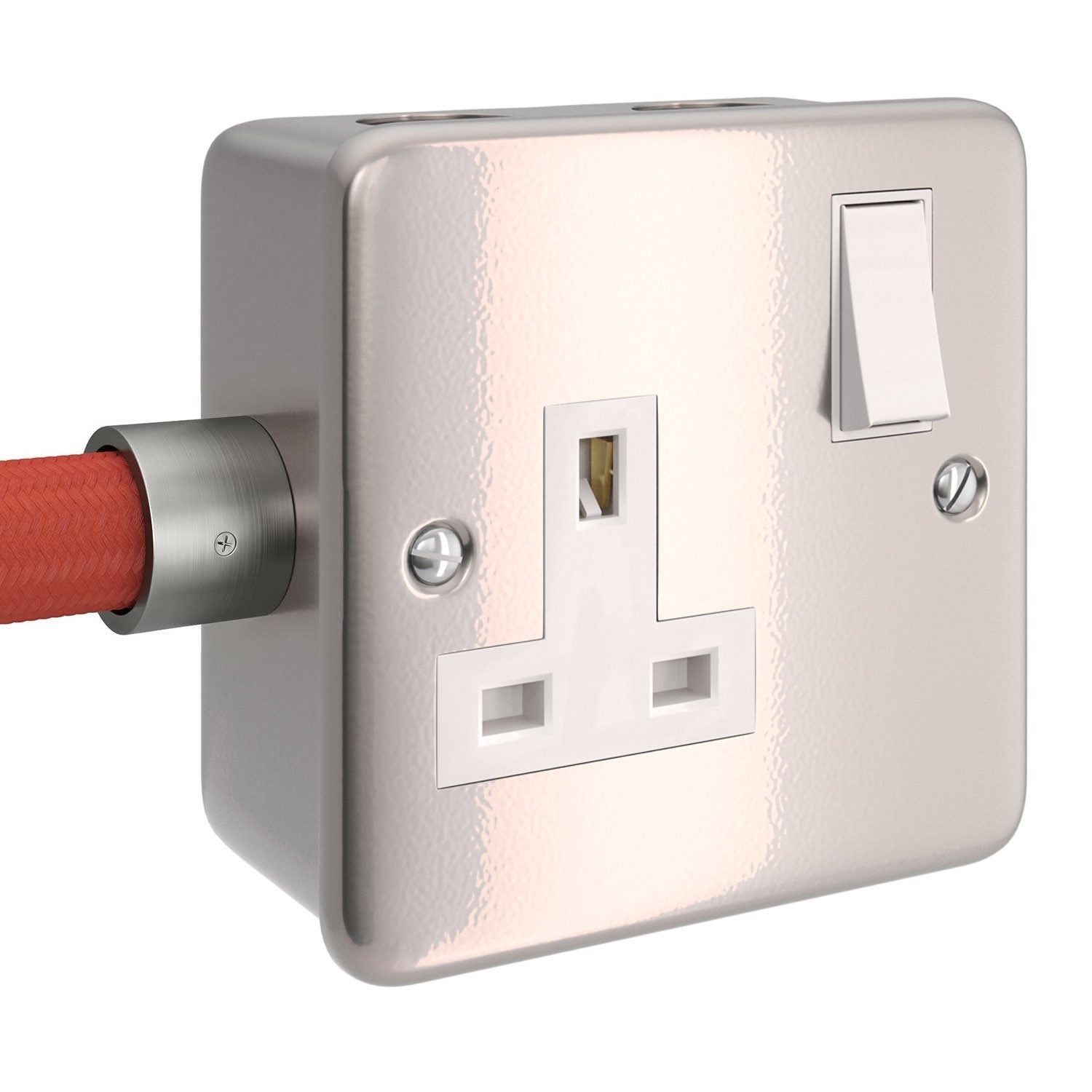 Metal clad box with UK socket and single switch for Creative-Tube