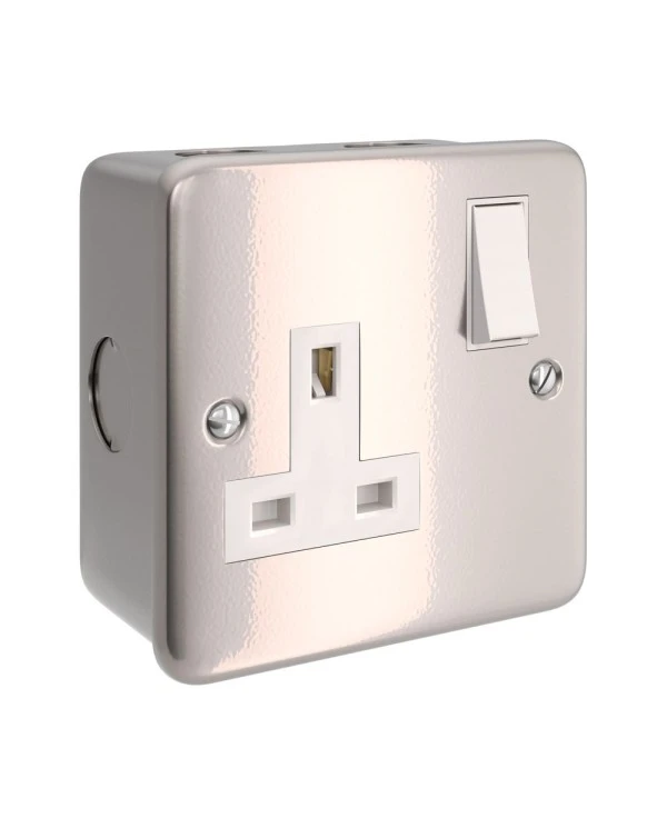 Metal clad box with UK socket and single switch for Creative-Tube