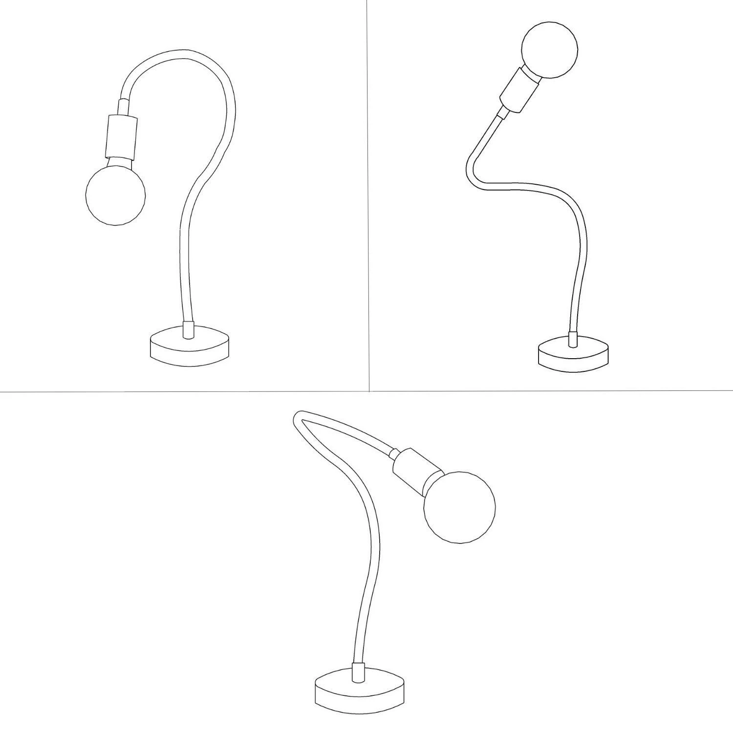 Table Flex flexible table lamp providing diffused light