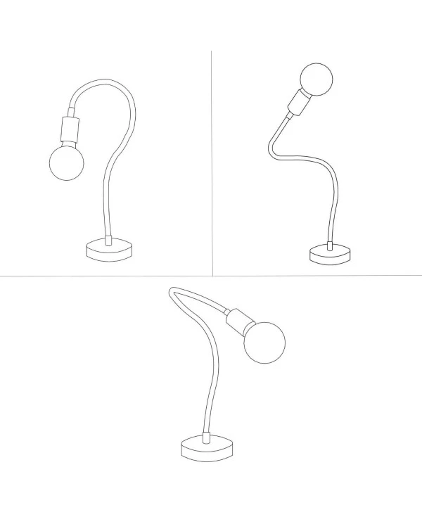 Table Flex flexible table lamp providing diffused light