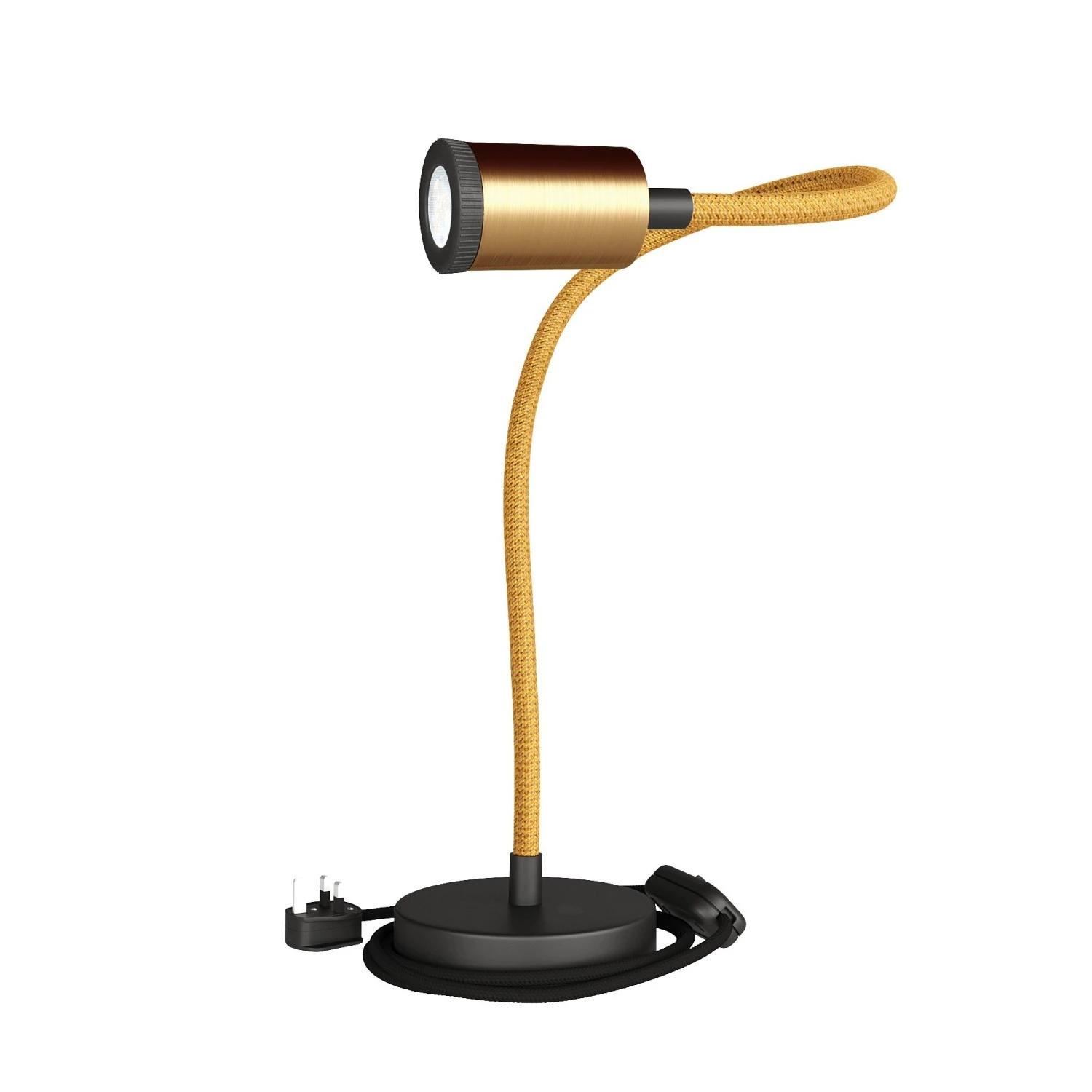 Table Flex GU1d0 flexible table lamp with mini LED spotlight